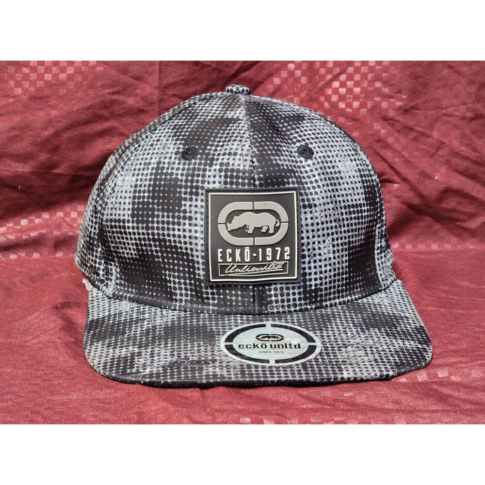 Men's echo unlimited flatbilled hat Black pixel camo
